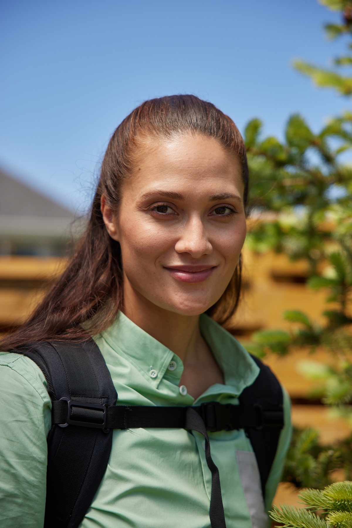 Close up of service pro smiling outside